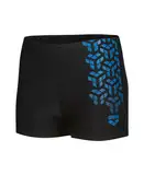 Arena Boy's KIKKO V Short Graphic Swim Trunks, Black-Blue China, 12-13 Jahre