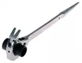 Projahn 2319221 Gerüstbauerschlüssel 4-in-1, Hammer/Nageleisen/Umschaltknarre/Spitzkegeldorn, Ratschenfunktion Größe 19/22, vielseitig, universell einsetzbar, stabil, Chrom-Vanadium-Stahl