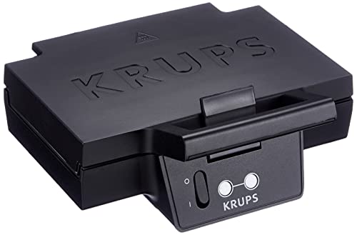 KRUPS Sandwichmaker FDK45 | 850 W | Eier Sandwichmaker | Extra-Breite Platten | Vorheiz- Und Temperaturkontrollleuchten | Praktischer Griff | Antihaftversiegelung | Einfaches Verstauen