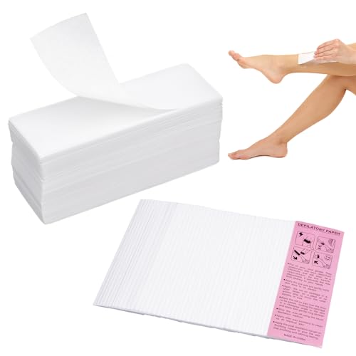 Vliesstreifen für Warmwachs und Zuckerpaste 200 Stück Wachsstreifen Haarentfernung Hautschonende Reißfeste Waxing Strips für jede Art von Depilation auf Bein, Brust, Rücken, Intimbereich & Gesicht
