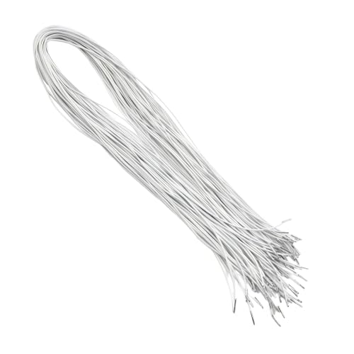 Elastische Stachelschnur, 50 Stück Elastische Schnüre mit Widerhaken, Elastische Barbed Cords, 30cm, Stretchschnur mit Metallenden für Hüte, Bücher, Abzeichen, Bastelarbeiten
