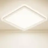 Deckenleuchte LED, Deckenlampe Wohnzimmer 4000K-18W-1600LM, IP44 Wasserfest Modern Schlicht Ultra dünn Lampe für Schlafzimmer, Bad, Flur, Balkon, Küche, Keller - 22cm, Quadrat