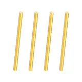 iMeistek Messing Stange, 5mm Durchmesser 100mm Länge gerade runde Messingstangen für Drehbank Bar Stock, DIY Crafts (4PCS)