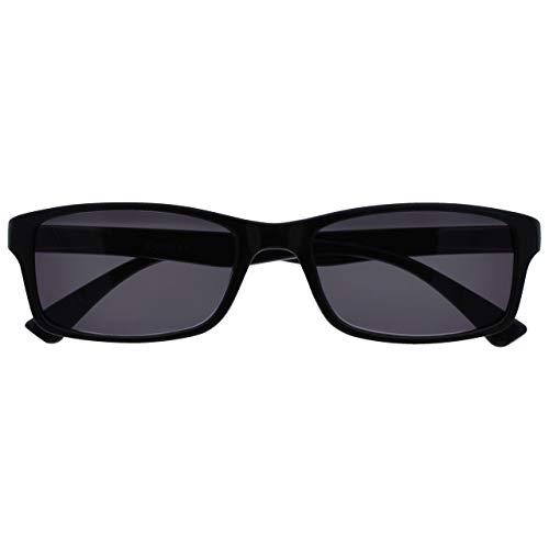The Reading Glasses Company Die Lesebrille Unternehmen Schwarz Sonnen-Leser UV400 Designer Stil Herren Damen Lesehilfe S92-1 +2,00