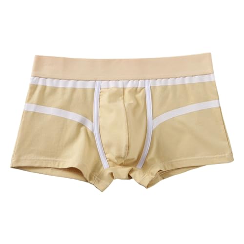 WKAYsIV Sportliche Unterwäsche Herren Herren Unterwäsche Shorts Unterwäsche Set Herren Unterwäsche Herren Mit Unterwäsche Herren Langarm Sexy Unterwäsche Herren(Beige,XL)