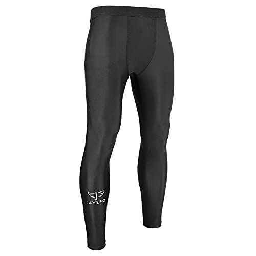 JAYEFO Compression Pants (Black, 40)