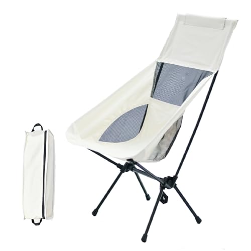 LIANGLIHONGJS Klappstuhl, Campingstuhl 600D Oxford-Stoff Stahlrohrmaterial Tragbar und Atmungsaktiv Genießen Sie Outdoor-Aktivitäten (Color : C, Size : High Back)