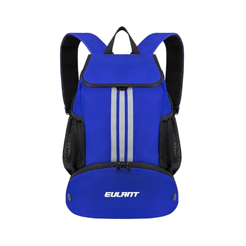 EULANT Fußball Rucksack mit Schuhfach, Multifunktionsrucksack mit bodenfach, Wasserdichter Sporttaschen für Basketball Volleyball Schwimmen Training Strand Yoga