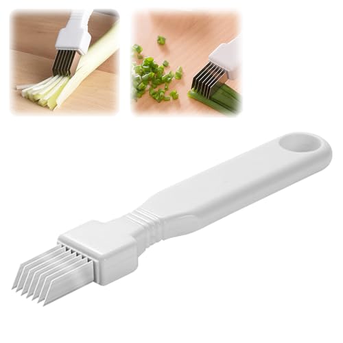 Shred Silk The Knife, 2024 New Chopped Green Onion Knife Multifunctional Green Onion Vegetable Cutter Sharp Scallion Shredding Cutter Shred Knife Food Slicer Gadget for Kitchen (1)