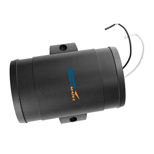 3'' Bilgenluftgebläse Inline Gebläse Rohrlüfter Rohrventilator mit Abgedichteter Motorwelle für Boot Jacht Marine, 12V, 145CFM, Schwarz