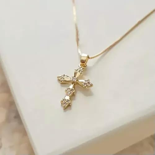 Luxusmode Kreative Goldene Kreuz Halsketten Klassischer Kreuz Anhänger Schmuck Männer