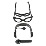 KONTONTY 1 Satz Puppen Sonnenbrille puppenkleidung Puppen-Kostümzubehör doll Accessories puppenspielzeug Headset kopfhörer Puppendekor selber Machen zartes Mikrofondekor Plastik Black