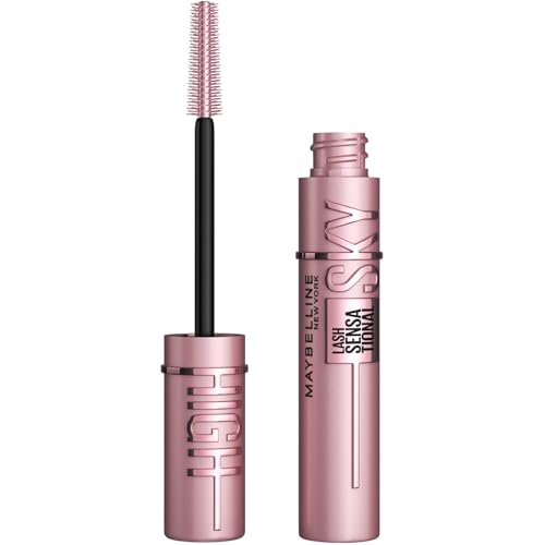 Maybelline New York Schwarze Wimperntusche für extrem lange Wimpern, Lash Sensational Sky High Mascara, Very Black, 7,2 ml