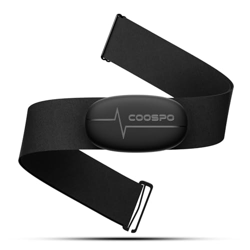 COOSPO H6M Herzfrequenzmesser Pulsgurt Brustgurt Bluetooth ANT+ Konnektivität, Herzfrequenz Sensor EKG-Messung IP67 Wasserdichter, Kompatibel mit Wahoo, Elite HRV, Rouvy, Adidas Run, Kinomap, Pulsoid