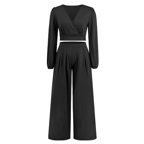 LIFEWEAR Trainingsanzug Casual Zweiteiler Damen Lounge Set Damen Schwarz Freizeitanzug Loungewear Damen Set Travel Outfit Matching Sets Women Outfit Damen Set Skims Baggy Sommer M