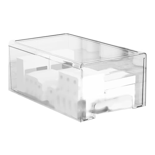 OFFAXE Make-up-Organizer für Schublade, transparenter Acryl-Organizer mit Deckel, zur Aufbewahrung von Schmuck, Schnalle, Kunsthandwerk, Perlen, Schmuck, Karten, Kleinteilen