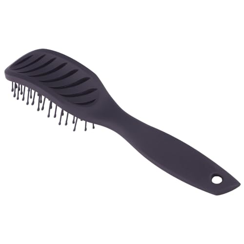 Haarbürsten Gebogene Frisör Ventbürste Lockenbürste Skelettbürste Barber Curved Vent Brush, Salon Föhnbürste Antistatisch Barber Brush Haarbürsten (Schwarz)