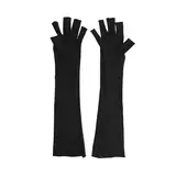 1 Paar Kompressionshandschuhe, Kompressionsarmmanschette, Fingerlose Kompressionshandschuhe für Damen und Herren, Karpaltunnel-Schwellung, M (BLACK)