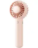 gaiatop Tragbarer Mini-Ventilator, leistungsstarker Handventilator, niedliches Design, 3 Geschwindigkeiten, persönlicher kleiner Schreibtischventilator mit Sockel, leicht, Make-up,