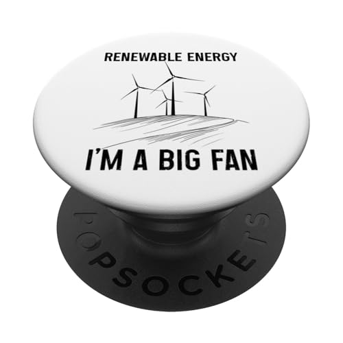 Erneuerbare Energien Ich bin ein großer Fan Lustiger Windkraftingenieur PopSockets mit austauschbarem PopGrip