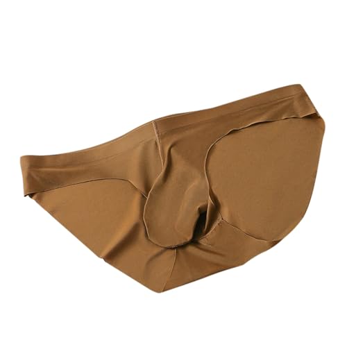 WKAYsIV Unterhosen Jungen Reine Baumwolle, Nachtwäsche, Flacher, atmungsaktiv, große Shorts Happy Boxershorts Herren (Brown, XXXL)