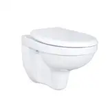 WC Toilette Hänge Wand WC (RosenStern) mit Soft-Close Deckel, Keramik