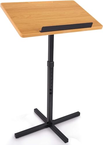 Pyle Stativ für Laptop - Laptopständer mit verstellbarer Höhe, Beamer Ständer, Bodenständer, Laptop stand, Ergonomisch, Universal und Leicht - für Bühne, Büro, Präsentation