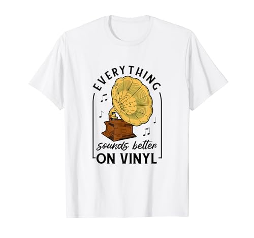 Schallplatte Plattenspieler Vinylsammlung Schallplattenladen T-Shirt