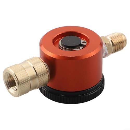 ZiStarlilife Stickstoffretention Werkzeug 1/4 Zoll Anschlussregler für HLK-Anlagen 3-Punkt-Positions-Zifferblatt 50 PSI Einlassdruck 200 PSI max Messingkonstruktion rot