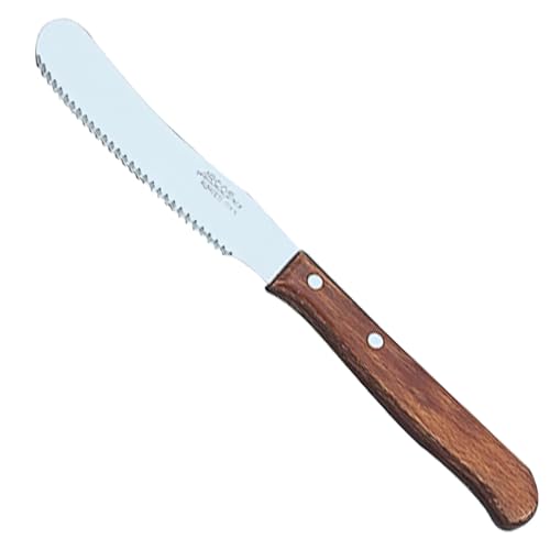 Arcos Buttermesser aus Nitrum Edelstahl - Ideal für Butter - Griff aus Laminatholz, Spülmaschinengeeignet - Braun, Serie Latina