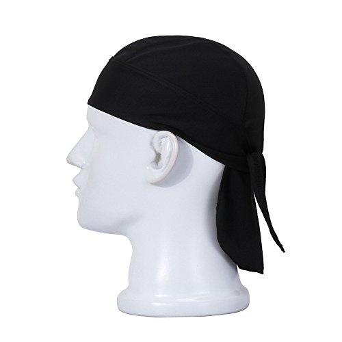 HASAGEI Sports Bandana Cap Herrem Damen Biker Bandanas Kopftuch Hat - Schwarz