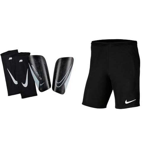 Nike Unisex – Erwachsene MERC Lite-fa22 Schienbeinschoner, Black/Black/White, L EU & Herren Shorts Dry Park III, Black/White, L, BV6855-010