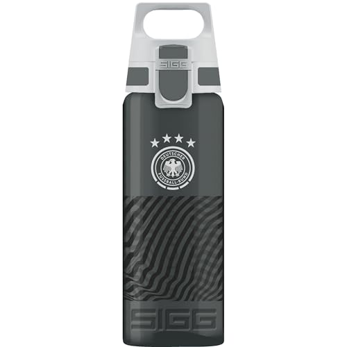 SIGG - Tritan Trinkflasche - Total Color ONE DFB One Team - Für Kohlensäurehaltige Getränke Geeignet - Spülmaschinenfest - Auslaufsicher - Leicht - BPA-frei - Anthracite - 0.6L