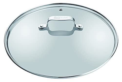 Jamie Oliver by Tefal B89987 Glasdeckel | 28 cm | Mit Edelstahlrand | Dampfauslassventil | Überlaufschutz | Spülmaschinengeeignet | Exklusive Jamie Oliver Gravur am Deckelgriff | Transparent