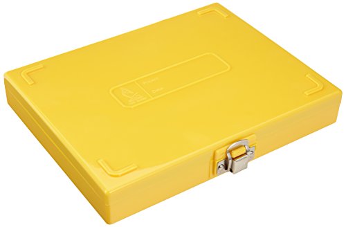 neoLabLine Polystyrol Objektträger-Kästen mit Verschluss-Clip für 100 Objektträger, Gelb, 210 mm x 179 mm x 35 mm