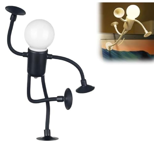 Changeable Shape Funny Sportsman Night Light, Veränderbare Form Lustiges Sportler-Nachtlicht, DIY Shape Nachtlichter, Cartoon Humanoid Lampe, lustiges Nachtlicht für Schlafzimmer, Wohnzimmer (Schwarz)