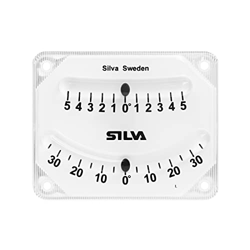 Silva Clinometer - Neigungsmesser für alle Fahrzeugtypen - 2 Skalen: ±35° & Feinabstimmungsskala ± 5° - Inclinometer 1x8x10 cm - Neigungsmesser Offroad Neigungsmesser Auto