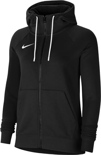 Nike Damen Nk Flc Park20 Fz Hoodie Sweatshirt, Black/White/White, M EU