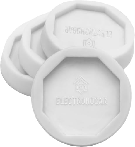 ELECTROHOGAR Schwingungsdämpfer Waschmaschine | 4 Stoßdämpfer Waschmasche | Antirutsch Pads Anti-Vibration und Anti-Verschiebung | Kompatibel mit Allen Marken AEG, Bosch, Balay, Siemens, Electrolux