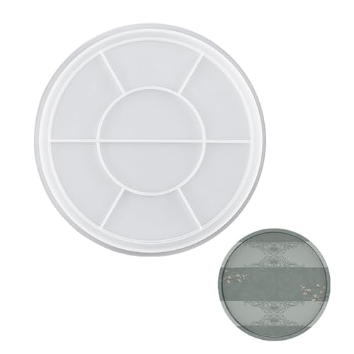 Silikonform Tablett, Silicone Molds Tray With Grooves, Silikonform Harz GießForm Beton, Silikonformen Tablett Mit Rillen für Harz Harzformen(17.2cm)