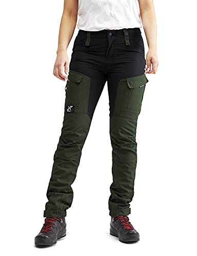 RevolutionRace Damen RVRC GP Pants, Hose zum Wandern und für viele Outdoor-Aktivitäten, Forest Green, M