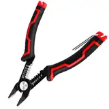 3 in 1 Seitenschneider und Abisolierzange für 20-10 AWG Kabel, Feste Federn, Anti-Rutsch-Griff, Elektronik Drahtschneider für Feine Drähte, Platinen
