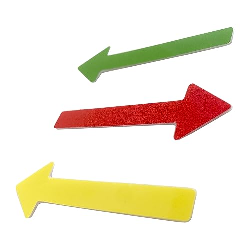 GRAFBURG - Magnetpfeile – 30 Stück, 6 cm – farbige Markierungspfeile in Rot, Gelb und Grün – für Präsentationen, Büro & Haushalt