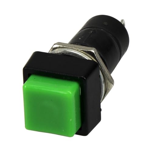 BADIKA 10 Teile/los PBS-12B 12mm Reset (AUF)-Off Platz Push Button Schalter SPST pushbutton(Green)