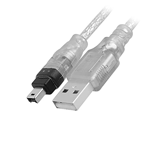 P95S iLink-Adapterkabel USB 2.0 auf IEEE 1394 4 Pol. Stecker Firewire Sync Kabel 150cm, USB 2.0 Stecker auf 4-poliger IEEE 1394 Stecker für So ny DCR TRV75E DV