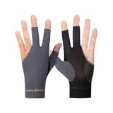 JOYOLA 2 Stück 3 Finger Snooker Handschuh, Snooker Handschuhe, Billard Handschuhe, Atmungsaktive Billardhandschuhe, rutschfeste Poolhandschuhe für Shooter, Snooker, Queue, passt auf Linke