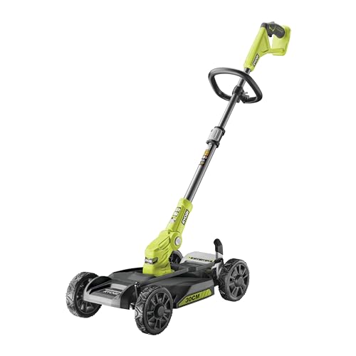 RYOBI 18 V ONE+ Akku-City-Rasenmäher RY18LMC30A-0 (33 cm Schnittbreite, 4-stufige Schnitthöhenverstellung 38 bis 75 mm, automatische Fadenverlängerung, ohne Akku und Ladegerät)