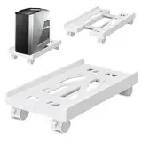 SPORWAY CPU Ständer PC Stand: Computer Halterung Universal Einstellbare CPU Ständer mit 4 Rollen, Unter Schreibtisch Computer Stand Tower Holder Cart für Computergehäuse Hauptrahmen (Weiß)