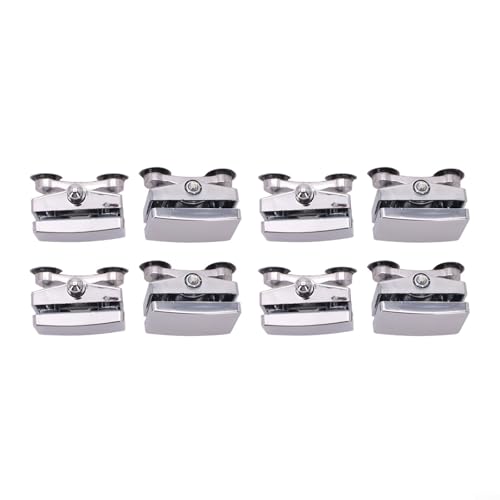 Jotekonoby Ersatzrollen für Duschtüren, 23 mm, 8 Stück, oben unten für Doppeltüren, reibungsloser Betrieb, ABS-Material, Chrom