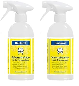 Bactazol Universalreiniger 500ml - Mit frischem Zitrusduft für Hunde, Katzen, Kleintiere & Vögel (Packung mit 2)